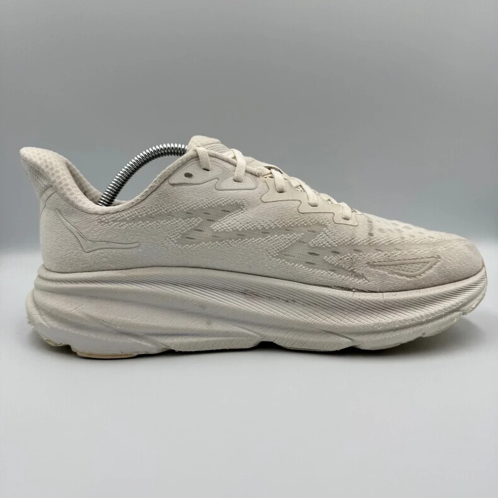Hoka One One Clifton 9‎ Women Size 11 White Running Shoes Athletic Sneakers